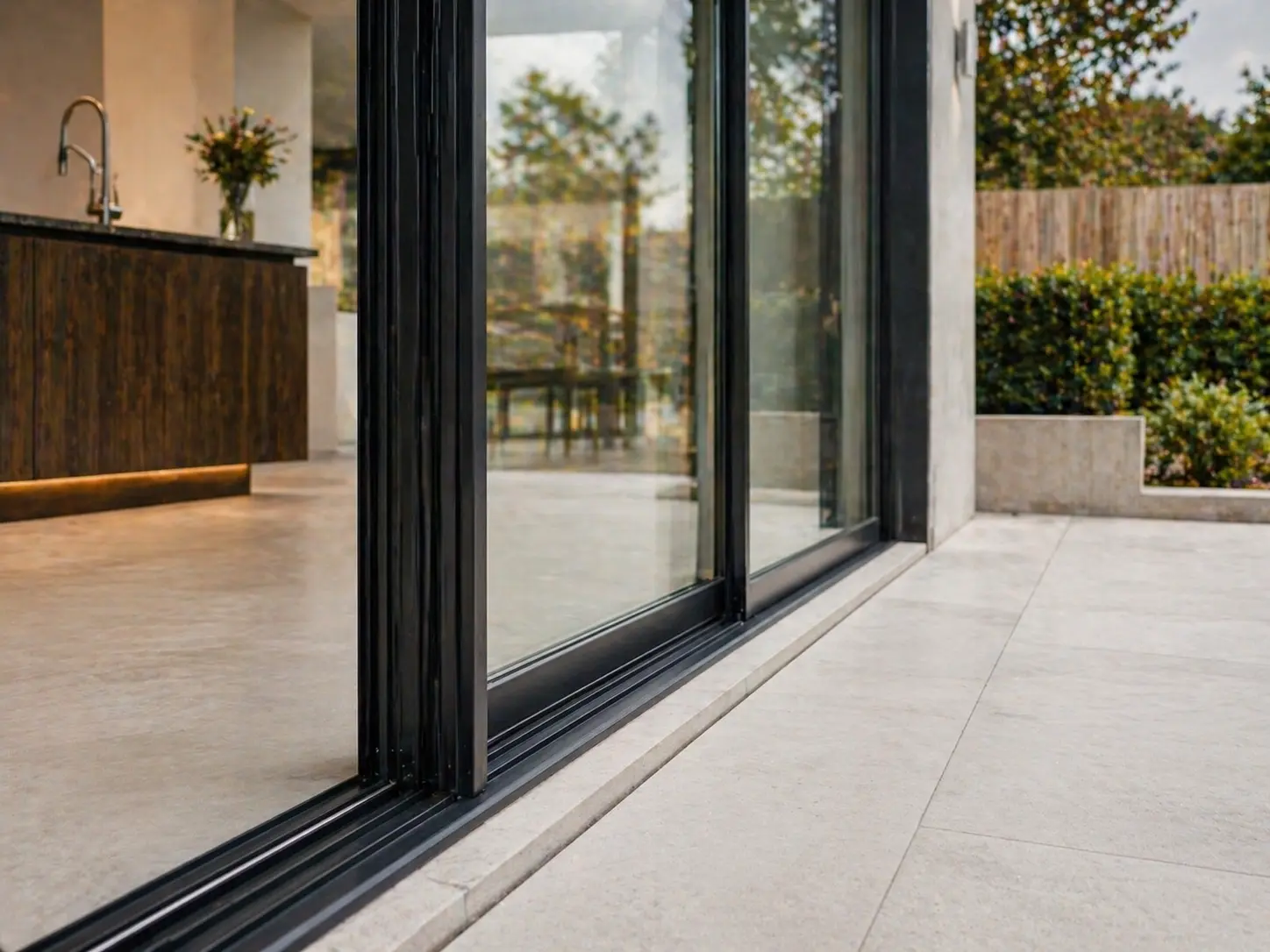 Cortizo aluminium glazing system with slim architectural frames
