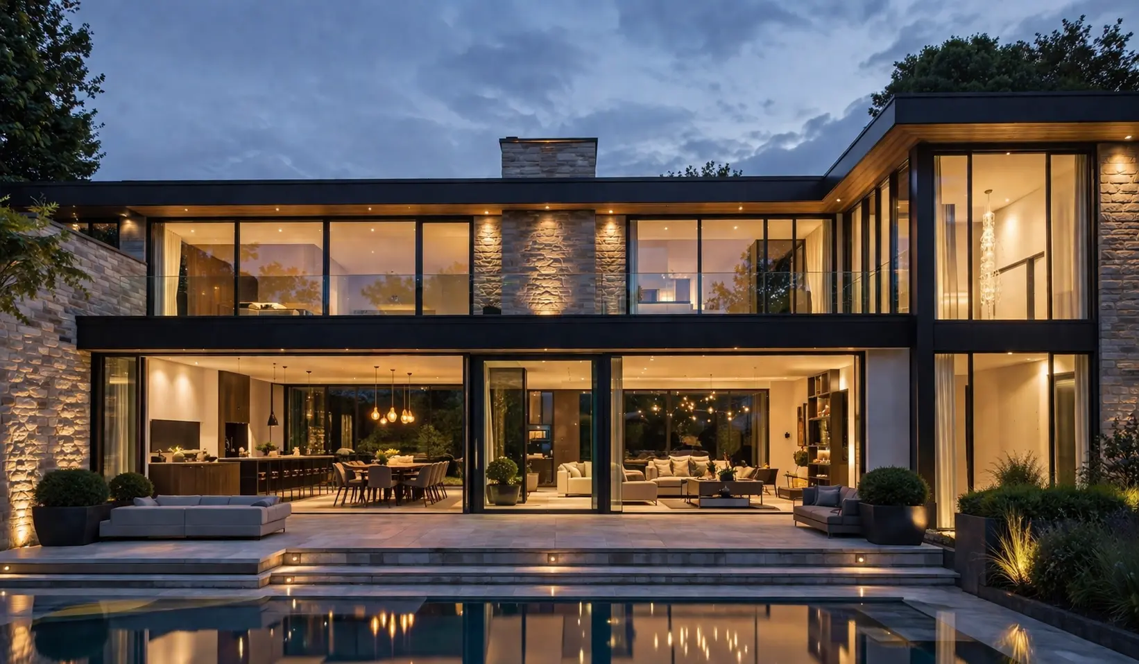 Contemporary home with premium aluminium glazing systems
